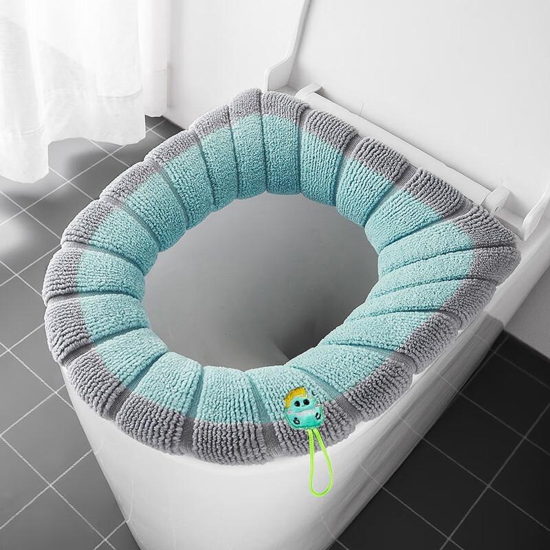 Pooian Knitted Elastic Warm Toilet Seat Cover