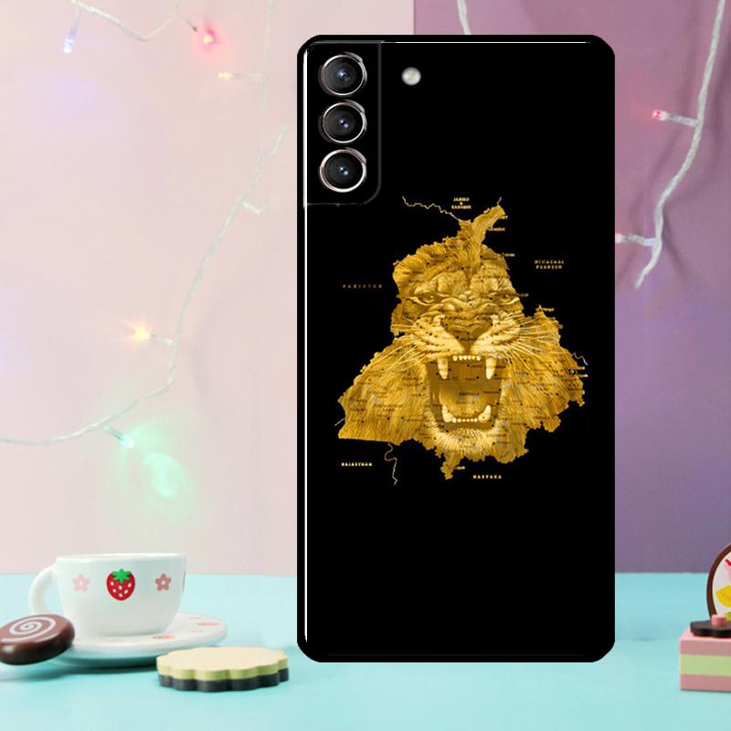 Punjab Map Phone Case For Samsung Galaxy S25 Ultra S20 S21 S22 S23 S24 Ultra Plus S9 S10 S25 FE Cover