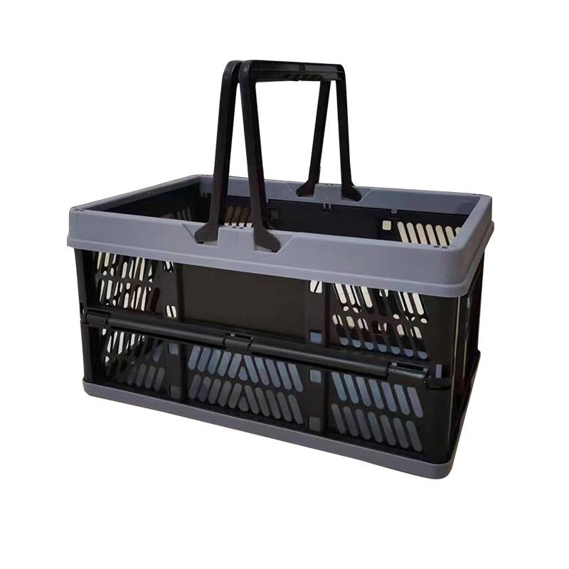 Foldable Plastic Shopping & Storage Basket for Market, Picnic, & Home