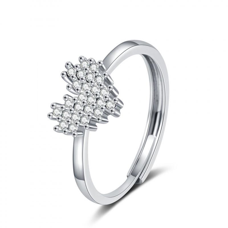 

Rainbow Zircon Heart-Shaped Ring for Women: Stylish, Simple, and Trendy Design Adjustable