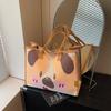 Canvas bag women's large-capacity new summer casual shoulder bag cartoon college student class tote bag
