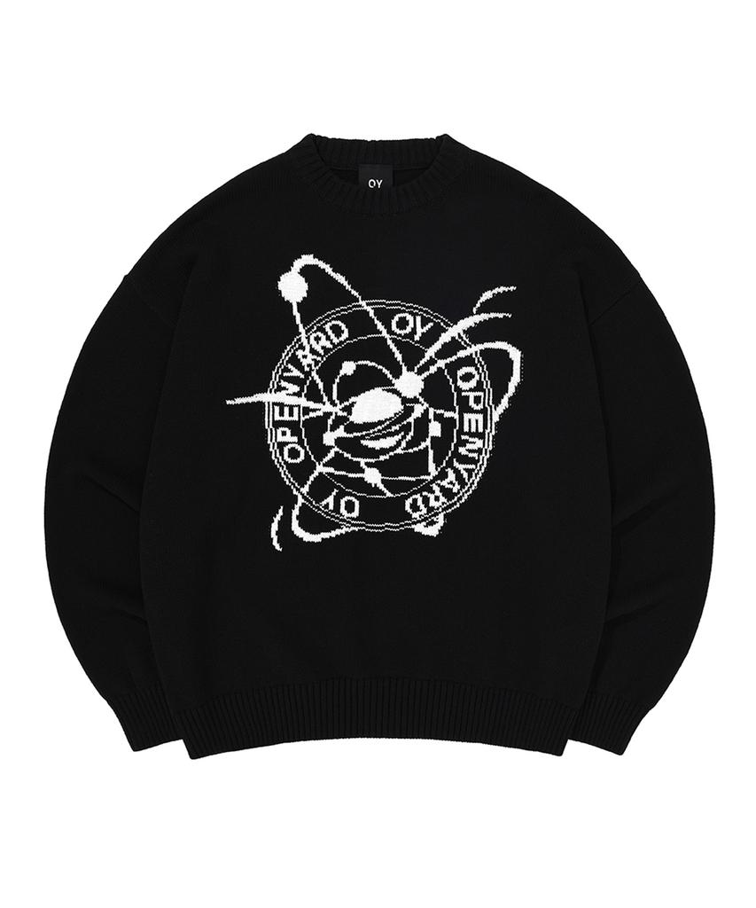 Opeunyadeu(Owai) Planitary Orbit Logo Knit - Black