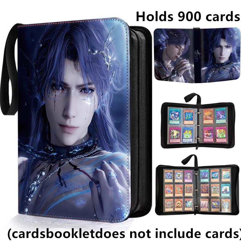 400/900pcs Love and Deep Space Card Album Book Folder 4/9 Card Slots Collections Zipper Double Pocket Card Binder Holder