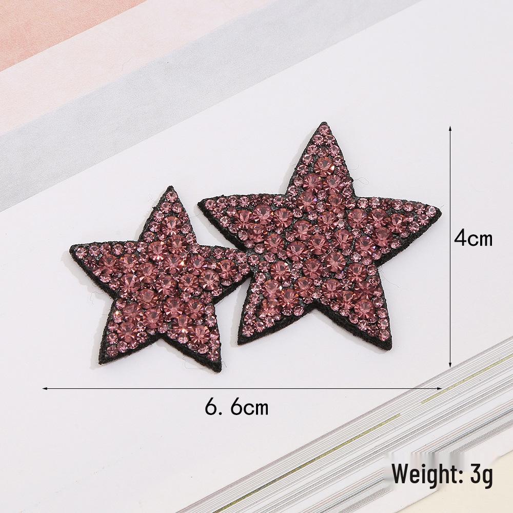 Full Diamond Rhinestone Star Patch – Self-Adhesive Crystal Flower for Shoes, Hats, and Clothing