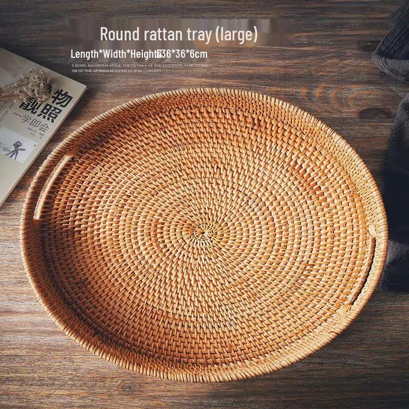 Rattan- und Bambus-Multifunktions-Aufbewahrungs- und Picknickkorb-Kollektion