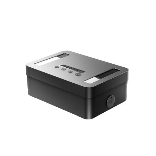 STARSIKI Metal Time Lock Box, Phone Lock Box with Timer, USB C Charging, Self-Controlled Container, Child Lock, Audio Prompt, Time Release, Safe Locke