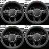 Luxury Suede Steering Cover- Premium cowhide with suede finish, all-season anti-slip, enhances driving grip and interior style