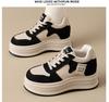 Women's 2024 Genuine Leather & Velvet Dad Shoes: Autumn/Winter Thick-Soled, Height-Enhancing, Versatile Casual White Shoes