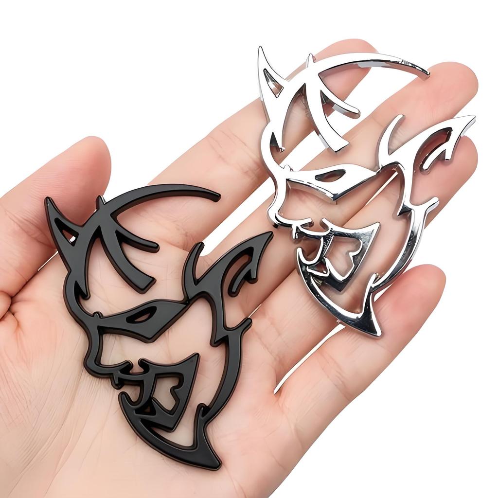 3D Metal Hell Demon Emblem Car Body Trunk Badge Sticker For Dodge Journey Charger Ram 1500 Caliber Nitro Caravan Avenger PP2