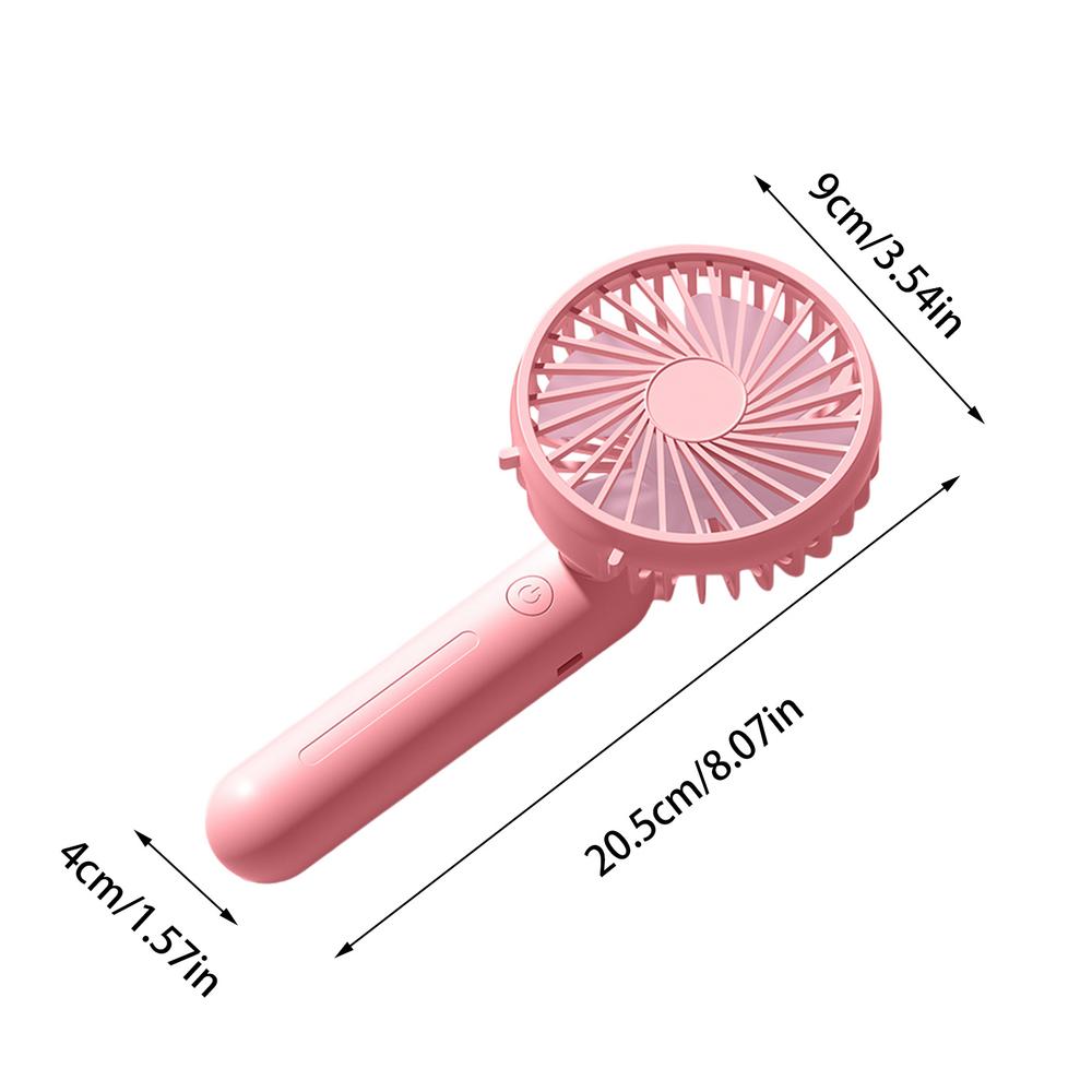 Hand Held Fan USB Rechargeable Foldable Fan Cooling Personal Handheld Fan Adjustable 3 Gear Low Noise Feature Cooling Fan