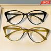 2pcs Unisex Oversized Glasses Frame - Minimalist Full-Rim DesignFashionable Decorative Eyewear for Men and ladies
