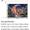 Huzuya Blacklight Skull Tapestry UV Reactive Galaxy Space Tapestries Psychedelic Moon Wall Tapestries Skeleton Lovers Wall Hanging for Bedroom Decor