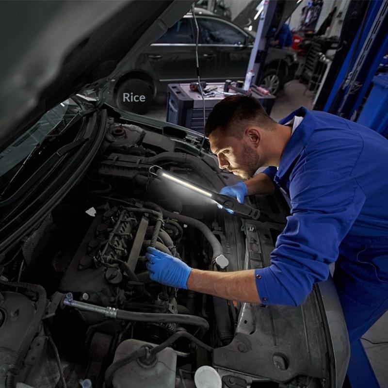 COB LED Work Light with USB & Magnet  Rechargeable Under Hood Light for Car Repair, Emergency Lighting, Portable Workshop Lamp