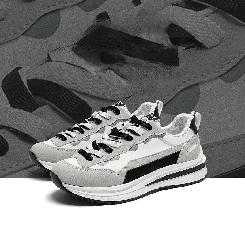 Fashion Platform Sneakers for Men Breathable Casual Shoes Sport  Wedge Men Shoes Walking Shoes Color Matching Shoes Men 2024 New