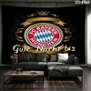 FC Bayern Munchen Custom Name Wall Tapestry Aesthetic Wall Hanging Printed Fabric Blanket Decorative Tapestries for Bedroom Living Room Home Decor