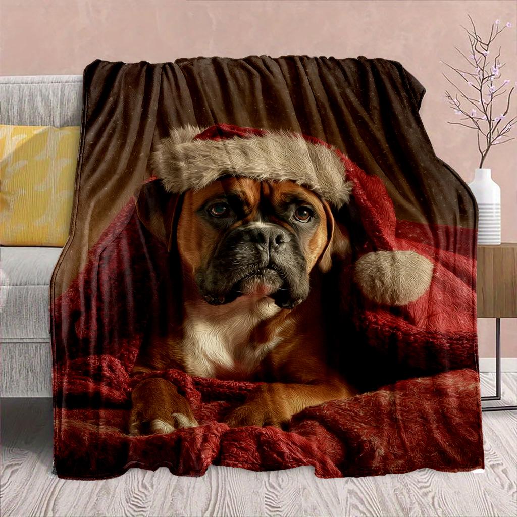 1Pc Cartoon Print Flannel Blanket, High Quality Comfortable for All Seasons, Home Decor, Warmth and Comfort, Perfect for Christmas Birthday Gift