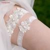 TOPQUEEN ST40 Sexy Spitze Blume Oberschenkel Ring Kristall Perlen Perlen Hochzeit Strumpfband Gürtel Braut Cosplay Mode Strumpf Ring