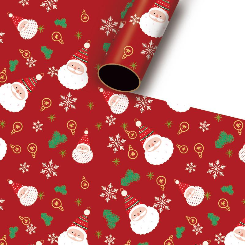 Christmas Gift Thickened Packaging Paper Printed Cartoon Snack Packaging Gift Wholesale Packaging Paper coated paper