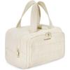 BAGSMART Travel Toiletry Bag, Lightweight Large Wide-open Travel Bag for Women, Puffy Cosmetic Makeup Bag Organizer with Handle for Accessories,Essent