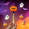 Halloweenowe LEDowe Różdżki Świecące z Kreskówkowymi Wzorami Migające Światła Dla Dzieci Na Halloween Party Upominki