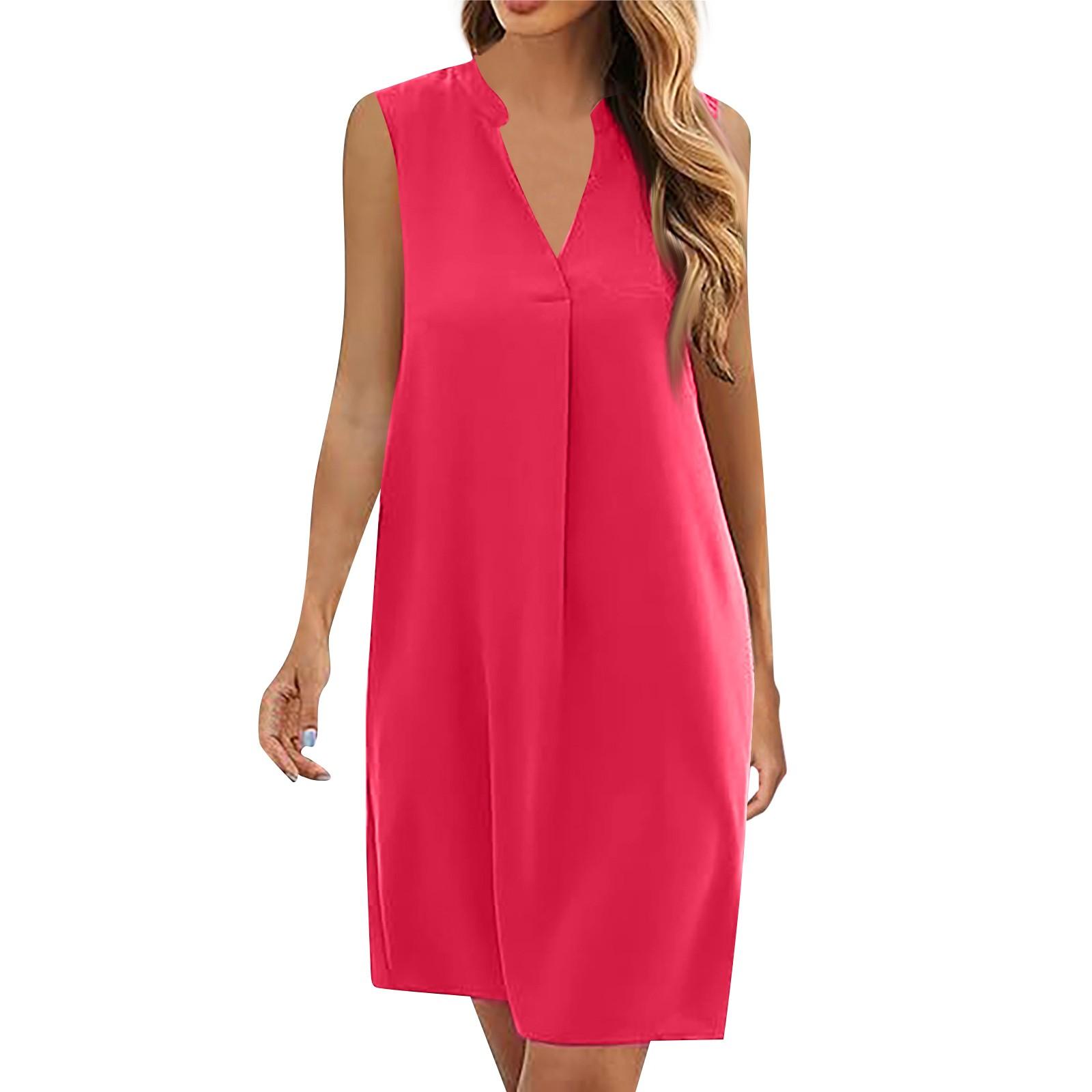 Женская модная свободная рубашка без рукавов с V-образным вырезом — фото 7