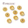 18K Gold Plated Round Bead Caps,Bracelets Accessories,DIY Beads Cap For Jewelry Spacer Beads Findings