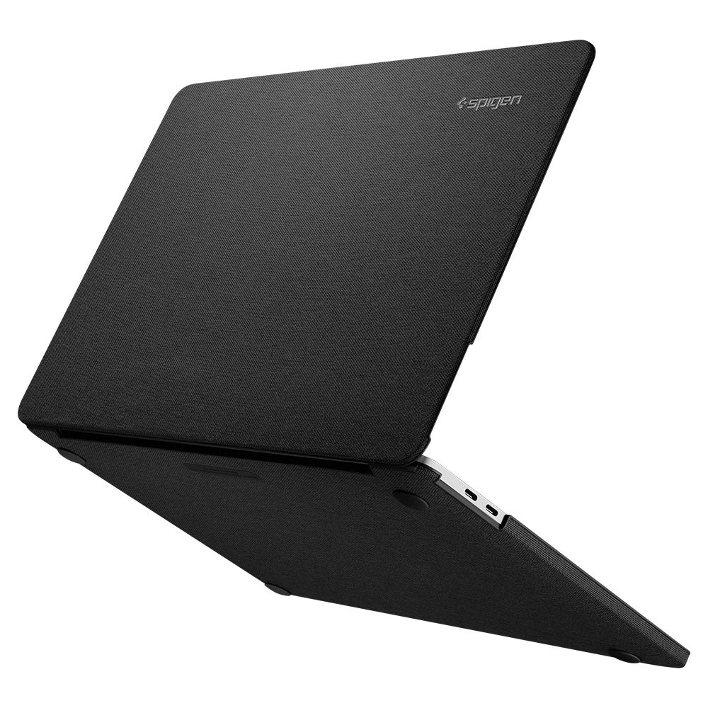 

Spigen Case for 13-inch Macbook Pro 13, M2, M1, A2338, A2251, A2289 (2022, 2020), Thin Fit with Overheat Protection, Black, 070CS25965