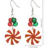 Round Pendant Bell Earrings for Girls, Fashionable Christmas Cute Cartoon Earrings Gift