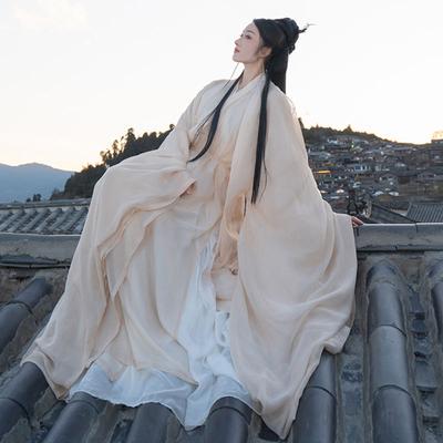 Eleganter Feenanzug im chinesischen Wei- und Jin-Dynastie-Stil aus Hanfu
