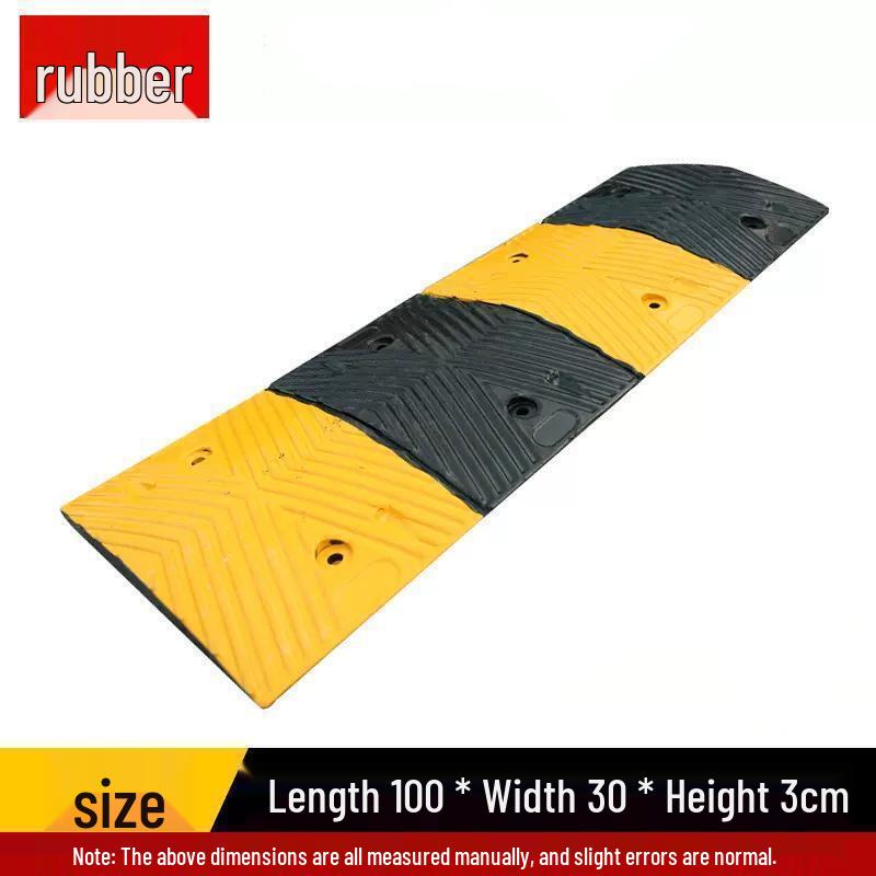Thickened Rubber Speed Bump for Community and Garage Entrances