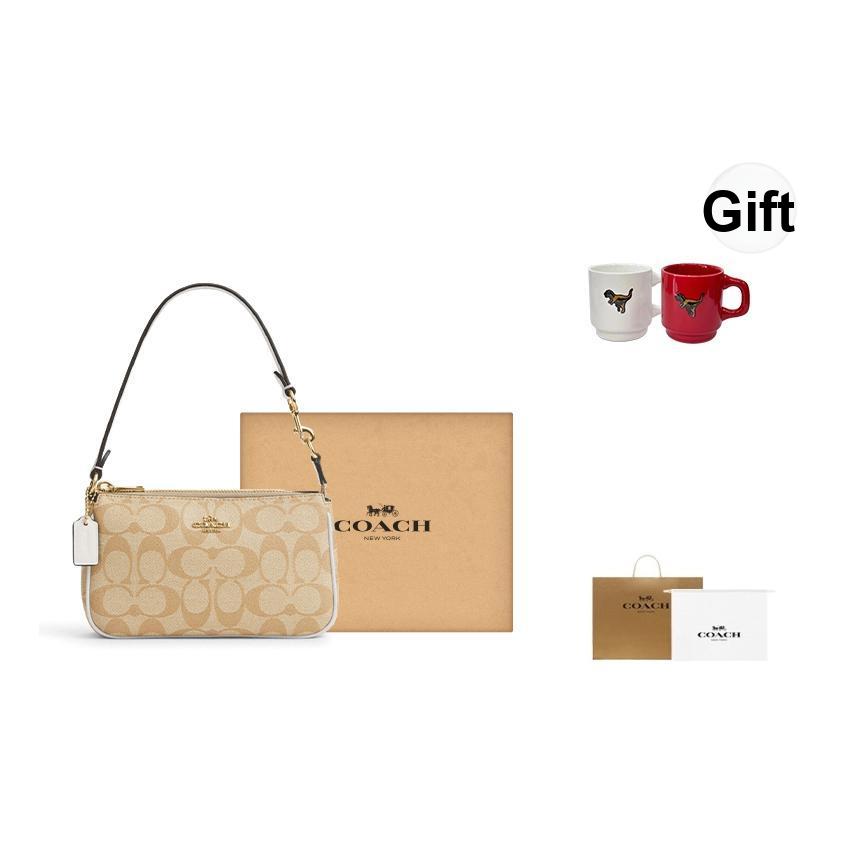 Coach Nolita 19 Vintage Classic Logo PVC Shoulder Bag Women Shoulder Bag Khaki CS442-IMDQC