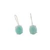 Natural Amazonite Gemstone 925 Sterling Silver Handmade Dangle Earrings 1.05" EE-173-28