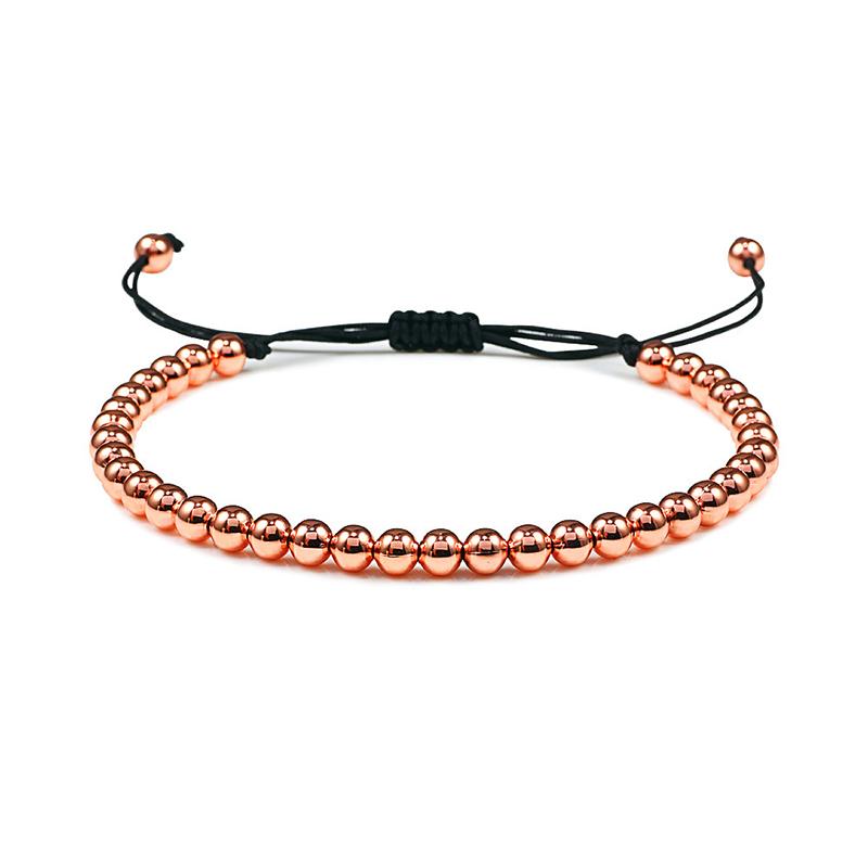 Charm Skull Head Copper Beads Bracelets Handmade Pave CZ Skeleton Crystal Adjustable Bracelet Punk Wrist Jewelry for Women Men