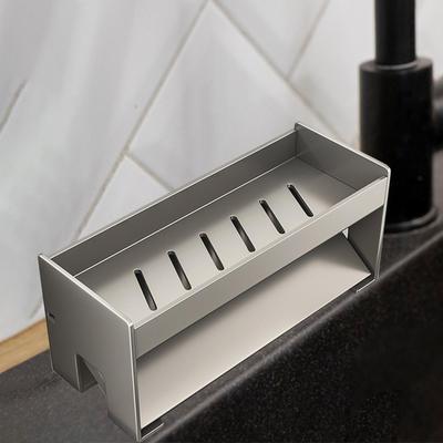 Faucet Drain Rack Drainage Shelf Rustproof Sponge Brush Storage Soap Drainer