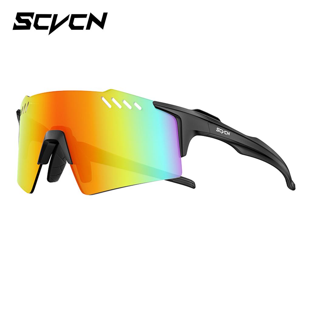 SCVCN UV400 Radsportbrille Outdoor Laufsonnenbrille Herren Damen MTB Rennradbrille Wandern Fahren Fahrrad Sportsonnenbrille