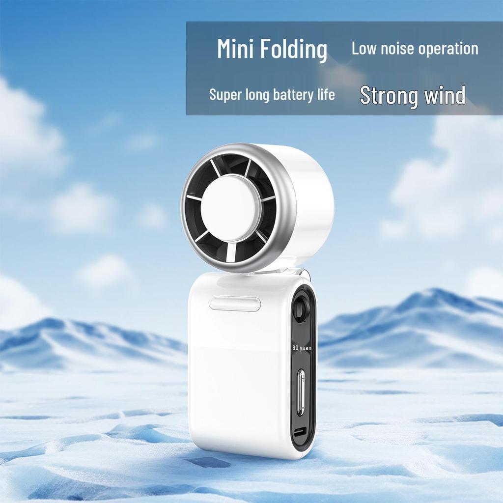 Foldable High-Speed Portable Mini Fan with Neck Hanging Feature