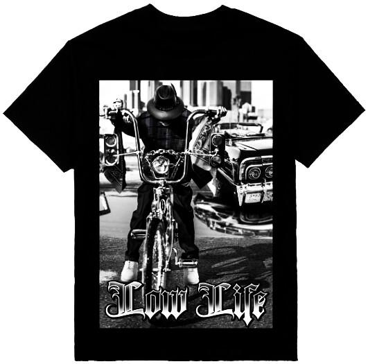 Low Rider Bike Chicano Mens Heavyweight  Print On Shaka Wear Tee Unisex T-Shirt XXXL