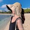 Summer Hat Women's Vinyl Empty Top Sun Protection Hat Big Eaves UV Protection Sun Hat Foldable Bucket Hat Sun Hat