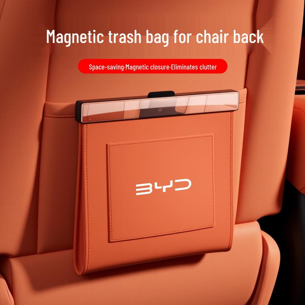 Magnetic Waterproof Leather Storage Bag for BYD Seagull, Dolphin, Seal 06 Car Seats
