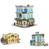 Stadtstraßenszene Bausteine Set Modulares Haus DIY Steine Modellbausatz Kreatives Montage Spielzeug Dekoration Sammlerstück Geschenk für Erwachsene