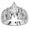 Huitan Luxury Marquise Cubic Zirconia Wedding Rings for Women High-quality Silver Band Modern Design Fashion Rings Jewelry