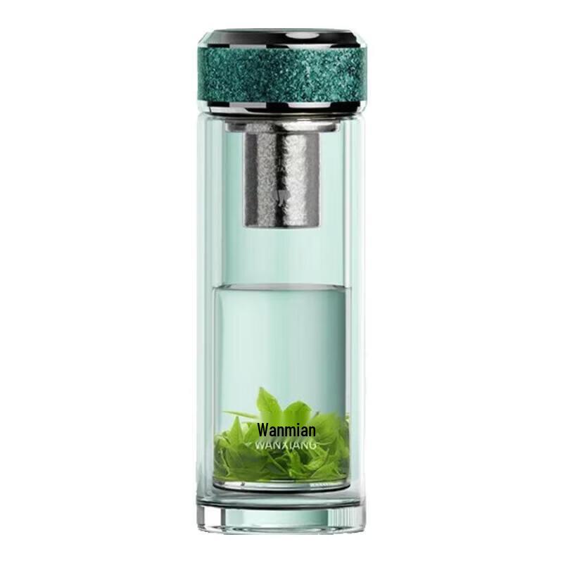 WANXIANG Double-Layer Silver Ion Glass Tea Infuser Bottle