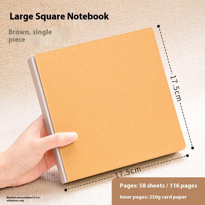Mini Square Watercolor Journal Drawing Book Sketchbook Sketch 230g/ 58 Sheets Watercolor Paper Painting Book Travel Art Painting