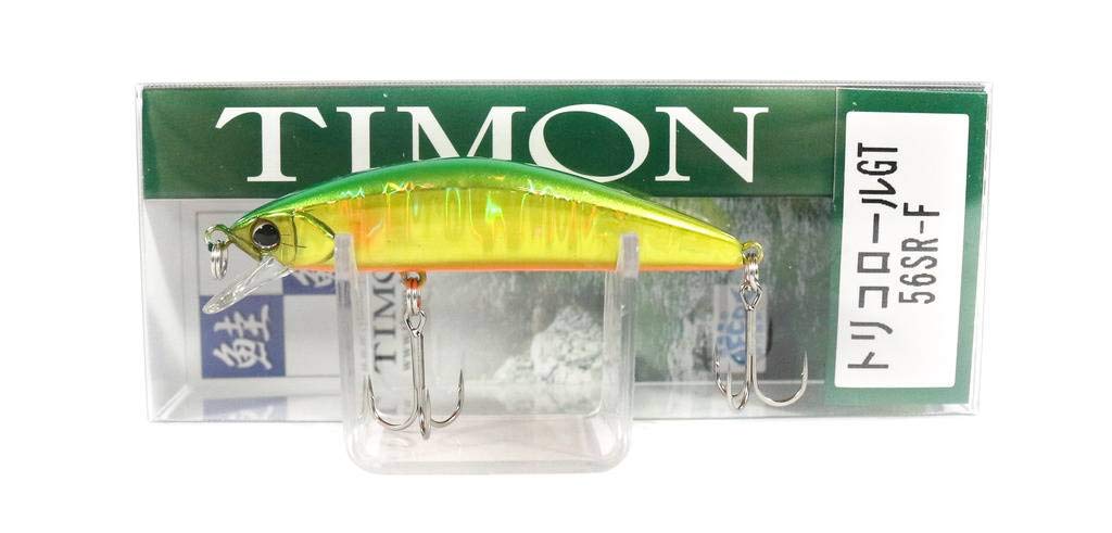 JACKALL Timon Tricolor GT Green Gold Ayu Рыболовная приманка 56SR-F Воблер, 56мм, 3.7г,