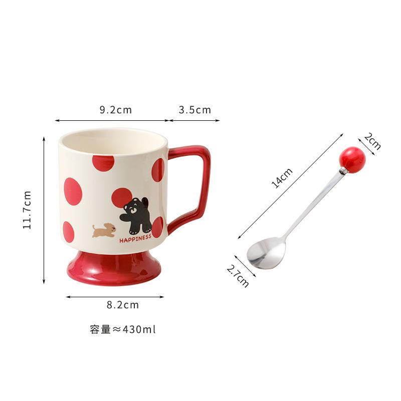 

Керамическая кружка с изображением петуха, милая мультяшная офисная чашка для чая, кофейная чашка, пара, чашка для воды, подарок для девочки 401-500ml