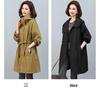 Plus Size Mid-Length Trench Coat for Women - 2024 Autumn Fashion, Loose-Fit & Slimming Design