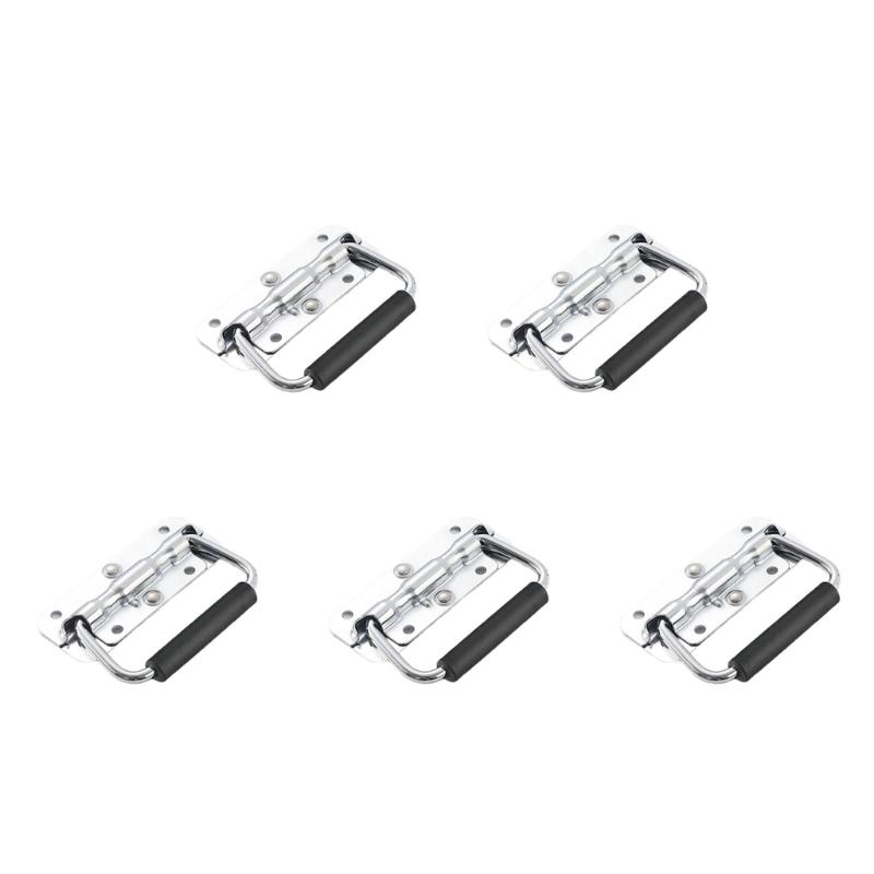 

Set Of 5 Folding Handles Spring Loaded Designs Storage Box Handles Heavy Duty Handles for Cabinets & Storage Solution