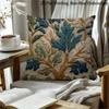 Federa Cuscino Boho Foglia Vintage Ricamo Finto Stampa Botanica Texture Lino Rustico Federa per Cuscino per Divano Letto Divano Arredamento Casa