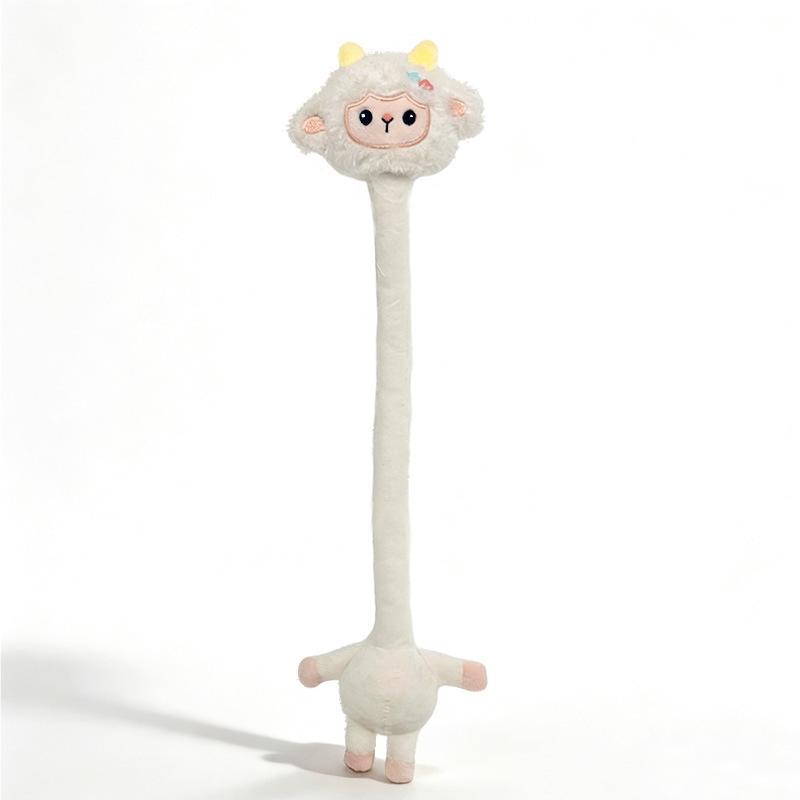 Cute Long Neck Animal Plush Toy Raccoon Giraffe Stuffed Animal Panda Keychain Bag Charm Birthday Gift for Girls