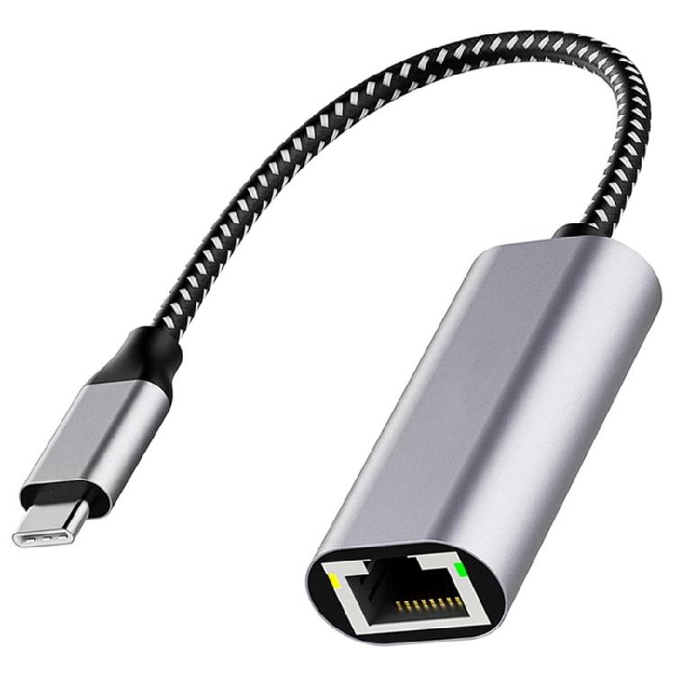 

USB C to Ethernet Adapter Type C to Ethernet LAN Networking Adapter Gigabit RJ45 Internet Adapter for Laptop Desktop 1 сірий